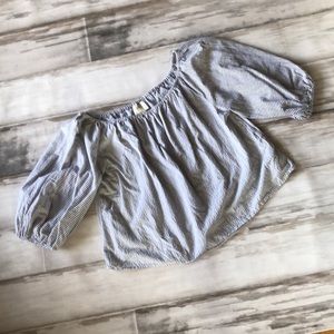 MAEVE ANTHROPOLOGIE SEERSUCKER BLOUSE SIZE MEDIUM